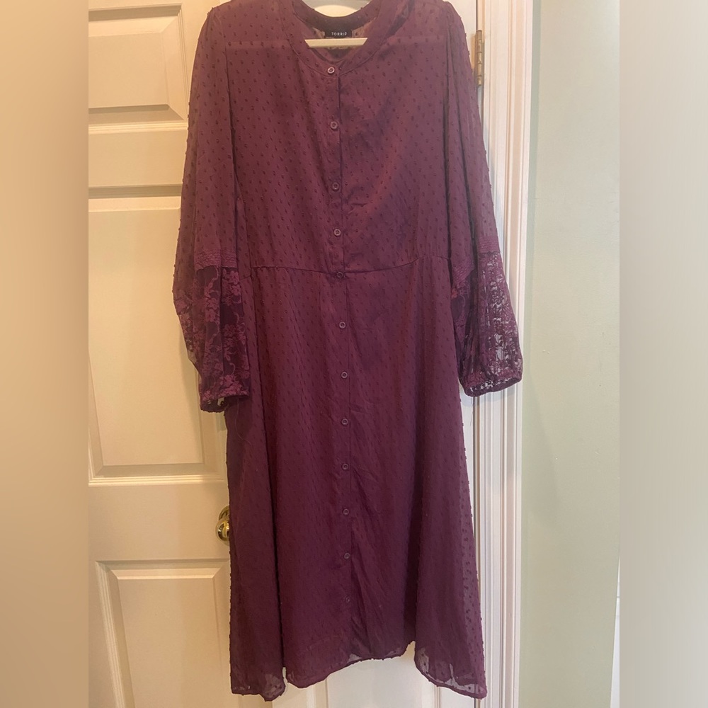 Torrid Swiss Dot Duster / Kimono